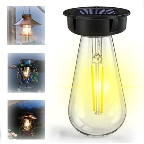 Unité de lampe solaire de remplacement – Noire – 7 cm – LED – Étanche – Pour lanternes extérieures (1/5)