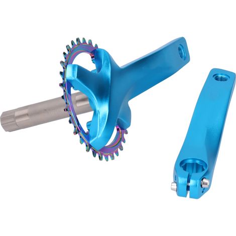 ZK-22 Mountainbike-Kurbelgarnitur mit 32-Zahn-Innenlager, Zubehör für Singlespeed-Kurbeln, blau (1/5)