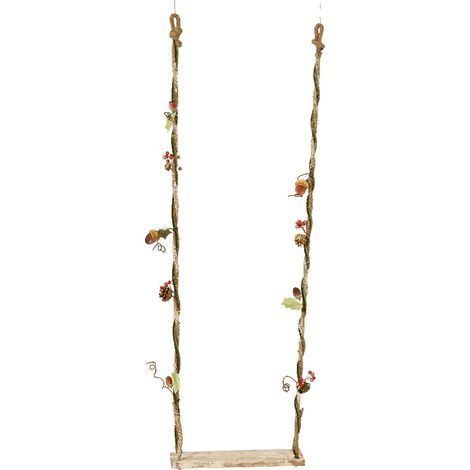Altalena in legno di betulla con cuscino in poliestere L 15 x P 45 x H 140 cm