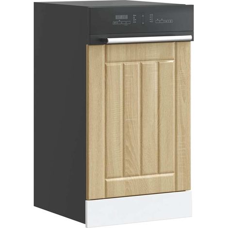Dishwasher Panel Lucca Sonoma Oak Engineered Wood vidaXL