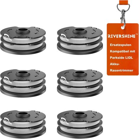 6 Bobines De Fil,TLP-01,Nylon Polyamide,Couvercle TLP-01-11,Pour Coupe-Bordure Parkside (1/5)