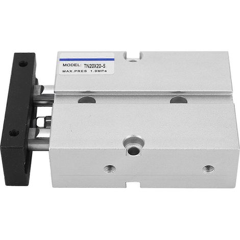 Doppelwirkender pneumatischer Zylinder aus Aluminiumlegierung, Doppelkolbenstange, Doppelwelle, 20 mm Bohrung, 20 mm Schaft