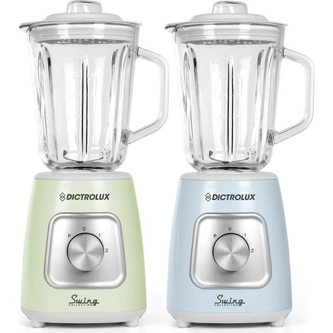 TrAdE Shop Traesio - Frullatore 1000w Con Caraffa In Vetro 1.5lt 2 Velocità + Pulse Design Vintage Retrò - (1/5)