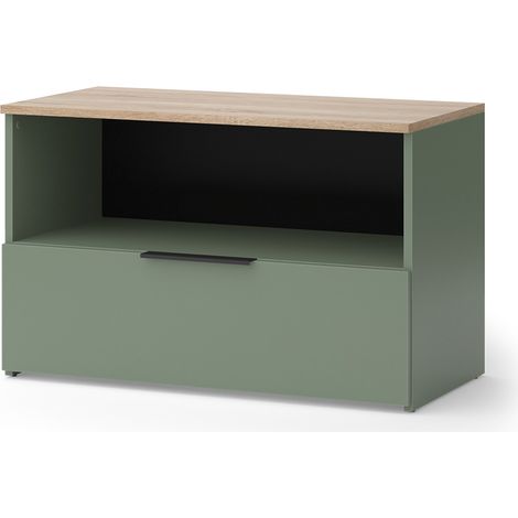 Credenza Wido, Verde, 80 x 50 cm con 1 scomparto chiuso, Vicco