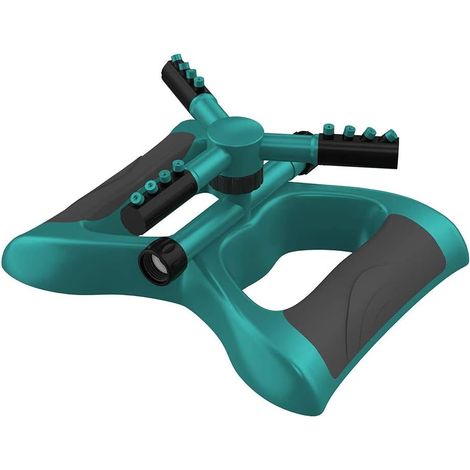 Système d'arrosage automatique pour pelouse et jardin, arroseur rotatif à 360°, couvrant une large surface. Conception anti-fuite, robuste et durable grâce à ses 3 bras. (1/5)