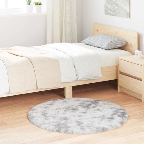 vidaXL Shaggy Rug High Pile “NAVARRA” Silver Grey 100x100 cm Polyester
