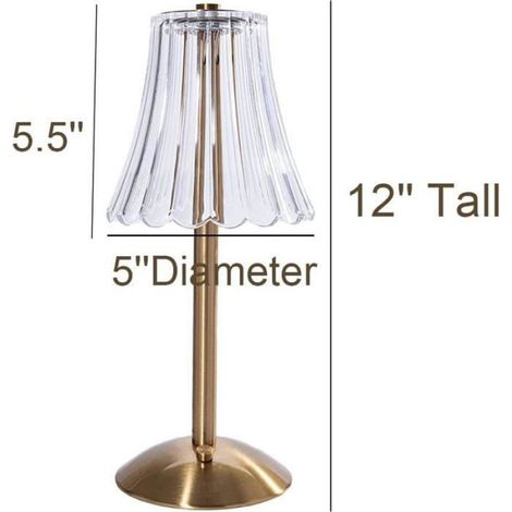 Lampe de table LED sans fil, à piles, à intensité variable, lampe de chevet, lampe de bureau, lampe de table pour,3 couleurs (1/5)