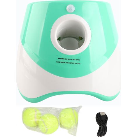 Automatischer Ballwerfer für Hunde, wiederaufladbar, 3 Modi, interaktiv, für drinnen und draußen, grün (1/5)