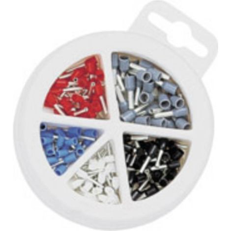 Assortiment d'embouts simples NWS 144-BI-150 bleu, gris, noir, blanc, rouge 150 pc(s) (1/2)
