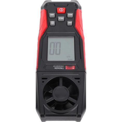 Anémomètre numérique portable à 8 pales, mesureur de vitesse de vent et température 0.1-30.0 m/s 0-45.0°C (1/5)