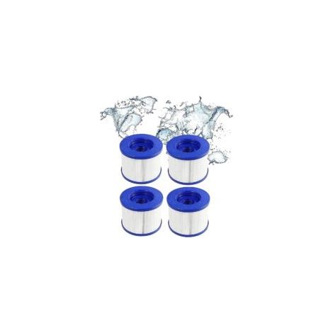 Juego de 4 cartuchos de filtro de repuesto para jacuzzi/Clever Spa - Con rosca - Para Spa-N1407535/filtro para Mspa, para kit de mantenimiento de filtros de piscinas de spa - Crezuo (1/4)