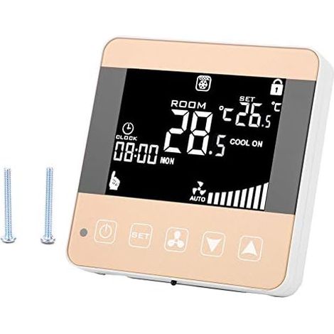 AC200-240V Ventilo-Convecteur Thermostat Intelligent Digital Central Climatiseur Thermostat Régulateur de Température Unité de Bobine de Fan Affichage LCD(General Type) (1/5)