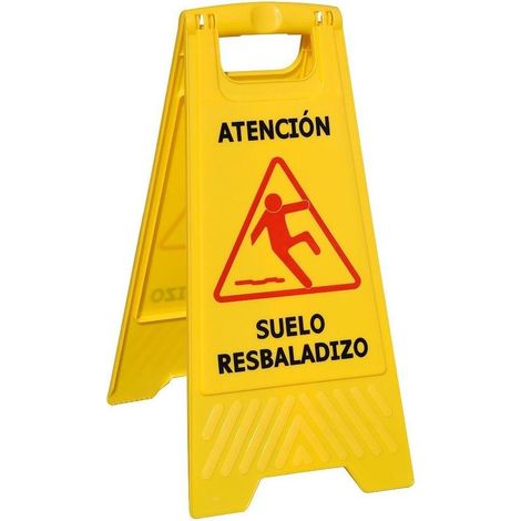 Poster Attenzione pavimento bagnato 64x30 cm.