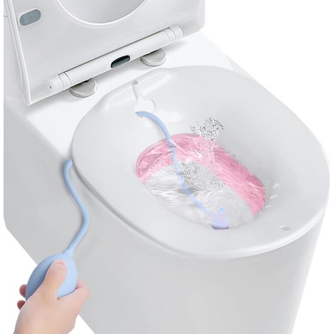 Bains de siège pliable pour siège de toilette avec chasse d'eau, bidet portable pour hémorroïdes, soins post-partum, traitement du périnée, siège à vapeur Yoni adapté aux toilettes standard (1/5)