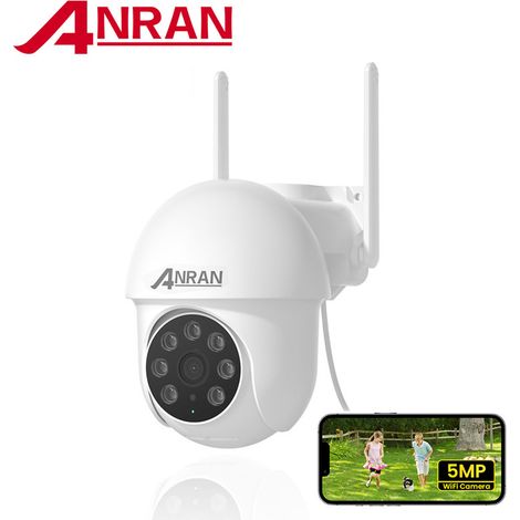 Caméra de sécurité WiFi ANRAN 5MP – Enregistrement 24/7, WiFi 2.4G/5G, IP66, suivi automatique, compatible Alexa