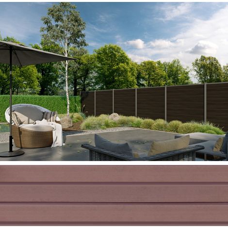 WOLLBACH WPC-Steckzaun-Set ca. 175 x 180 cm, MOKKA (1/4)