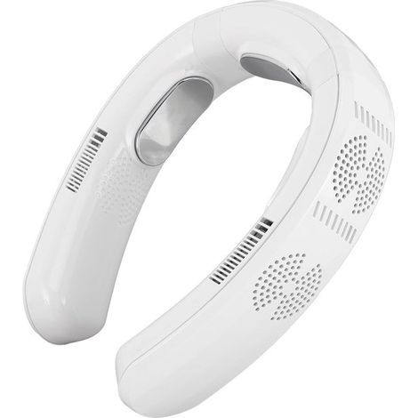 Aire acondicionado portátil sin aspas，recargable，con pantalla digital，3 velocidades de viento，apto para uso en interiores y exteriores (blanco)