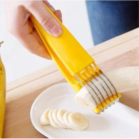Trancheuse banane en acier inoxydable, coupe-ham et saucisse, outil de découpe multifonction cuisine (1/5)