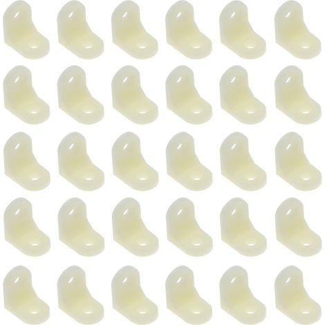 Lot de 30 équerres en forme de L - 23 mm x 17 mm - Angle de 90 degrés - Connecteurs en bois pour bibliothèque, fenêtre, chaise, table - Beige (1/5)