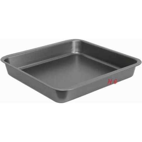 Teglia quadrata in alluminio antiaderente di qualità media, prodotto italiano, alta 6cm