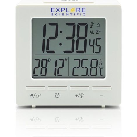 Explore Scientific RDC1005WHT despertador Reloj despertador digital Blanco