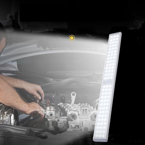 Intelligente Induktionslampe mit Fernbedienung, wiederaufladbarem magnetischem Lichtstreifen, 80 dimmbaren LEDs, ideal für Inspektion, Lesen, Schmuckbewertung usw. (1/5)