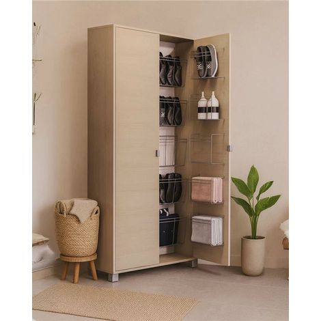 Exagonshop Capri scarpiera 84x30 con mensole e griglia