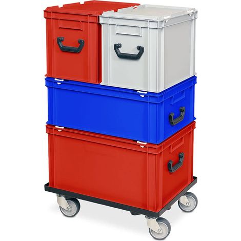 BRB Montagewagen/Kleinteilewagen, BxTxH 615x415x1123 mm, rot, blau, grau (1/3)