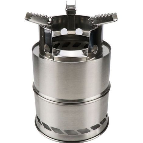Poêle à Bois Pliable, Rechaud a Bois, Portable Petit Réchaud de Camping en Acier Inoxydable pour Barbecue Randonnée Camping Pique-Nique Cuisine de Plein Air