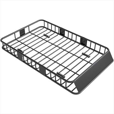 Coffre de toit 162 x 99 x 16 cm en acier capacité 100 kg barres (1/5)