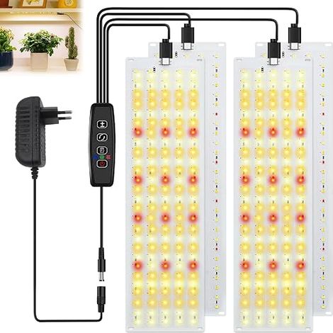 LED Plant Lamp Full Spectrum, Grow Light with LEDs Light with Timer and Brightness Levels for Plants (1/5)
