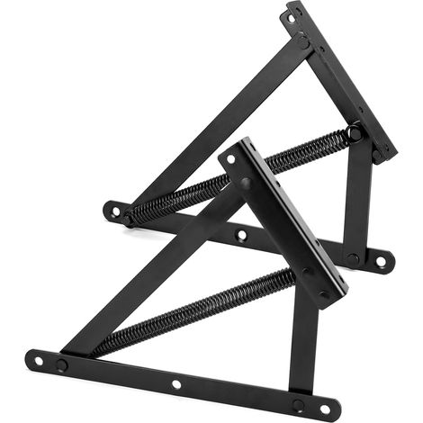 1 paire charnière de levage – mécanisme de levage de rangement pour canapé-lit avec angle d'ouverture de 90 °– acier (1/5)