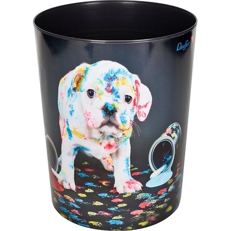 corbeille à papier avec motif licorne, poubelle de 13 litres, parfait pour la chambre d'enfant, rond, plastique solide, motifs différents (1/5)