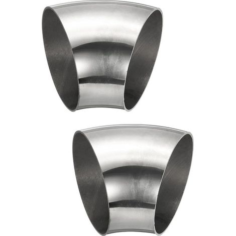 Piece of 45° pipe bend, 70 mm outer diameter, exhaust pipe bend made of stainless steel 304 for exhaust pipe handrail (1/5)