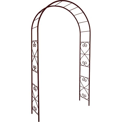 Arche tube rond20 romantique fer vieilli 130x40x250 cm