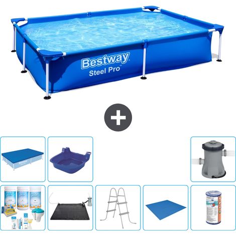Bestway Bestway Steel Pro Rectangulaire - 221x150x43 cm - 9-pièces S22215 (1/5)
