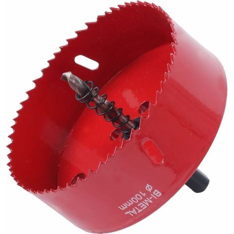 2pcs Scie Cloche 100mm Bi Métal Scie Cloche Foret Heavy Duty Scie Cloche avec Arbre de Scie Cloche pour Fer Aluminium, Bois, Cloison Sèche, Tubes, Plastique, Panneaux de Fibre (1/5)
