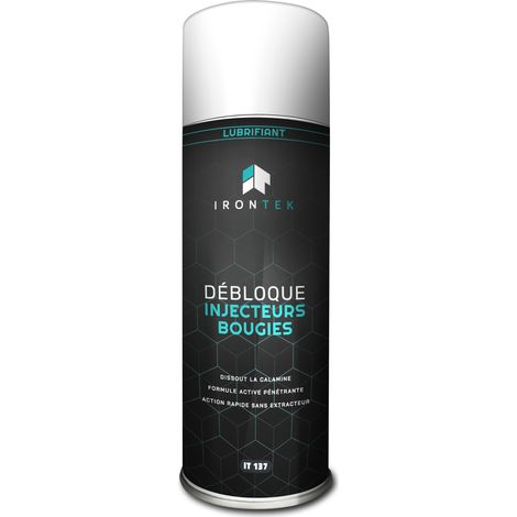 Débloque injecteur bougies 500ml – IT137 – Formule mousse active pour dégrippage rapide – Dissout calamine et suie – Irontek