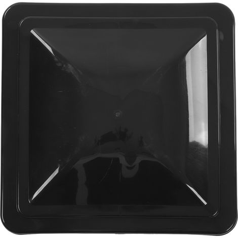 Ortviai Ventilation de Toit pour Camping-car et Remorque – Couvercle ABS + Métal Noir 375 x 375 mm – Modèle A6028-02