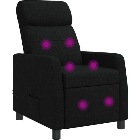 Massage Relaxsessel Schwarz Stoff vidaXL (1/5)