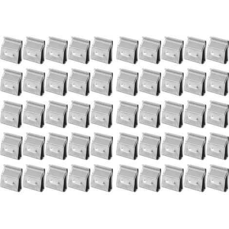 Kit de 50 pinces de fixation pour câbles à 2 fils en acier inoxydable pour panneaux solaires