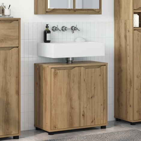 vidaXL Armario para lavabo de baño Roble artisan 60 x 30 x 60 cm (1/5)