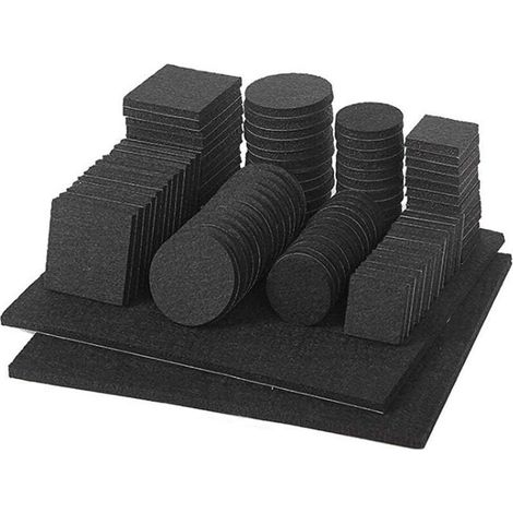 98 Pièces Patins Feutre-Patins Meubles-Tampon Meuble Peut Être Utilisé Pour Les Meubles, Les Tables Et Les Chaises. Meilleure Protection Des Meubles Et Des Sols, Silencieux Et Antichoc(Noir) (1/5)