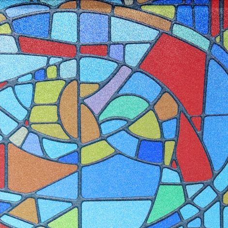 Pellicola statica per vetri, impiallacciatura opaca, vetrata artistica 44x120, vetrata artistica (1/5)