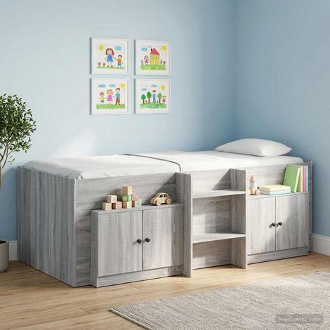 Mueble cama 2 pcs gris 66 x 35 x 48 cm