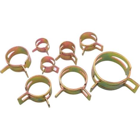 Pince ressort, 10 pièces, 6-32mm, acier manganèse, galvanisé (1/5)