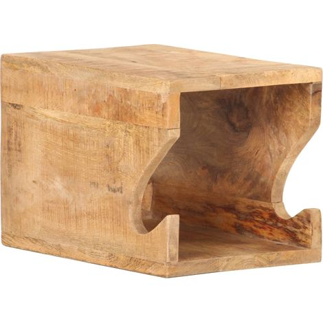 Supporto Bicicletta da Parete 35x25x25 cm in Legno Mango Grezzo vidaXL