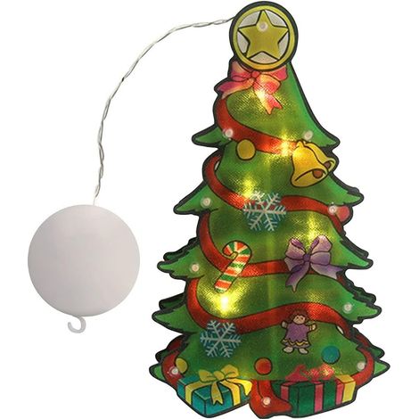 MINKUROW Decorazioni Natalizie Luci Natalizie Ventosa 3d Luci Natalizie Luci Per Finestre A Batteria Per Decorazioni Natalizie In Camera Da Letto (1/4)