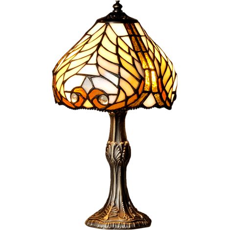 Lampe de table à base de forme avec abat-jour Tiffany diamètre 20 cm Série Dalí