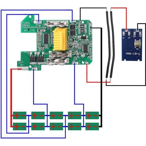 Carte de protection BL1830 18 V Lithium-ion pour outils électriques Makita avec indicateur LED (1/4)
